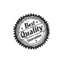 Vector best quality guarantee label seal stamp