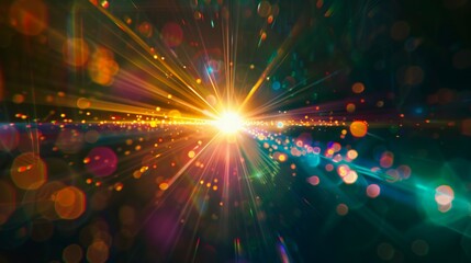 Naklejka premium Colorful Lighting lens flare background 