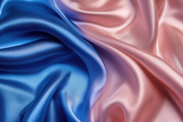 Shiny satin surface showcasing tones of blue and pink shades