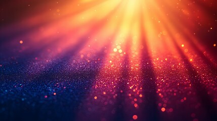 Fototapeta premium Bright colorful light rays with vibrant bokeh effects blending together, creating a vivid abstract visual background with warm gradients and radiant glow new beautiful stock image illustration AI