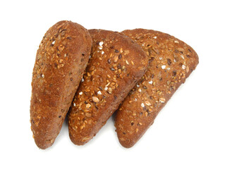 Stack grain bread isolated on white background
