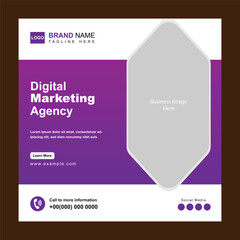 Social Media Post Template Design for Digital Marketing Agency