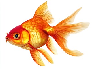 Vibrant goldfish swimming with fins extended, isolate on transparent background --ar 4:3 --v 6.1 Job ID: edfcb885-d35b-4ba3-aaef-c291c28bde14