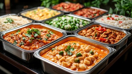 Obraz premium Indian Buffet Food Display