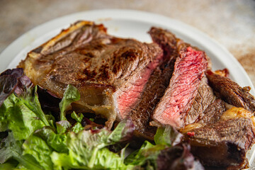 meat steak grilled beef fresh barbecue gourmet food background on the table rustick food top view copy space