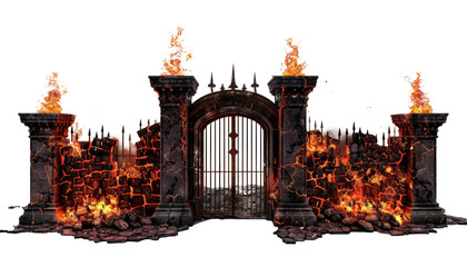 Gates to Hell, isolated on a transparent background