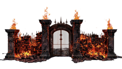 Gates to Hell, isolated on a transparent background