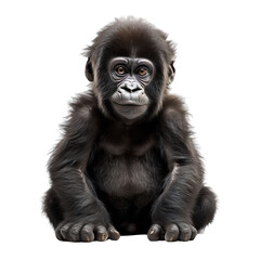 Fototapeta premium Baby gorilla isolated on transparent background