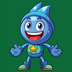 Blue Joy vector art illustration and art work