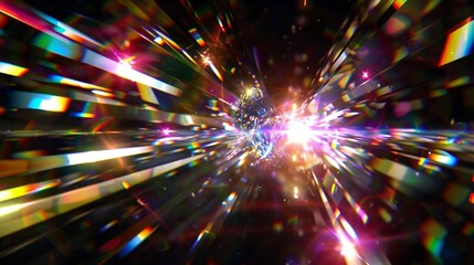 Naklejka premium Colorful Lighting lens flare background 