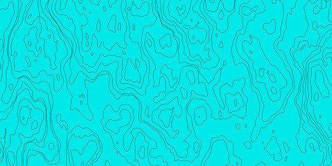 Abstract vector topographic map with isolines on white background