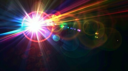 Colorful Lighting  lens flare background 