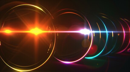 Colorful Lighting  lens flare background 