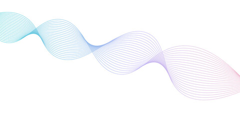 Abstract dynamic multicolor lines, waves. technology line stripe isolated science digital flowing black line. gradient colorful flowing wave design element. wavy lines gradient background. 