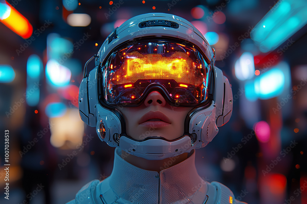 Aufkleber a virtual reality environment utilizing ai to create realistic interactions and scenarios. concept o