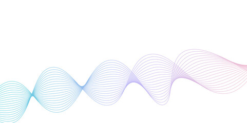 Abstract dynamic multicolor lines, waves. technology line stripe isolated science digital flowing black line. gradient colorful flowing wave design element. wavy lines gradient background. 