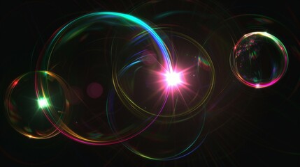 Colorful Lighting  lens flare background 