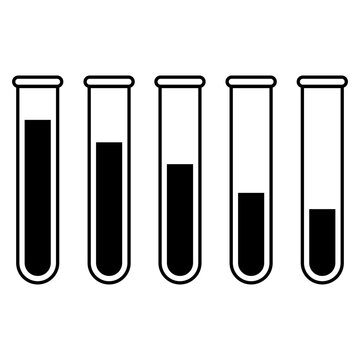 black and white test tubes with varying levels clip art preview