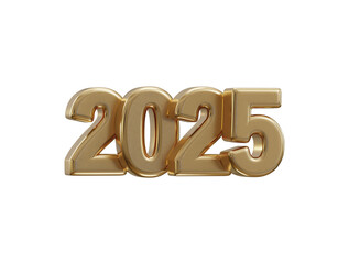2025 New Year golden number, Extend Warm Wishes for a Happy New Year and Merry Christmas with this golden number design 3d rendering vector illustration