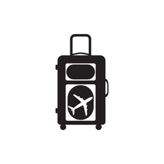 black travel bag on a white background
