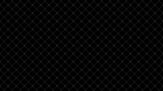 abstract looping animated background. glowing grid on black background. 3d render repeating animation