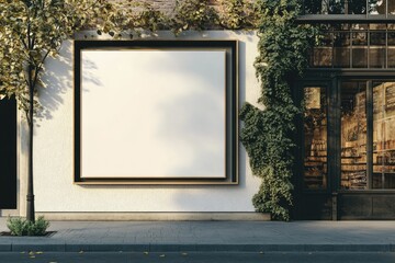 City Street Advertising Display. Mockup Signboard for Commercial Announcement