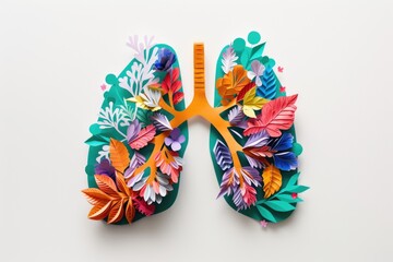 A microscopic image of a paper cut on human lungs