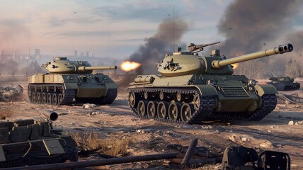 two tanks representing war and destruction