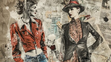 Fototapeta premium A compact description of two women standing side by side