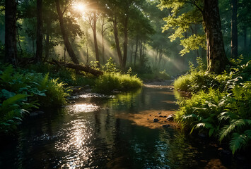 morning in the forest