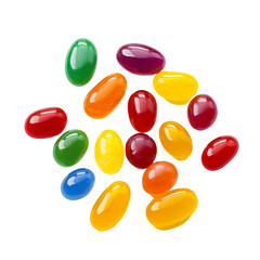 jelly beans isolated on white