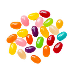 jelly beans isolated on white
