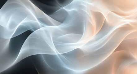 Obraz premium Elegant Wave Abstract Design in Modern Blue Tone