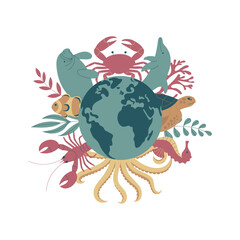 This image is a vector flat art illustration.