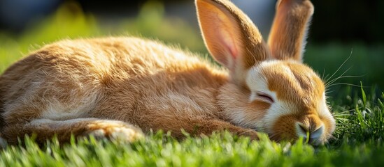 Obraz premium easter rabbit sleeping.