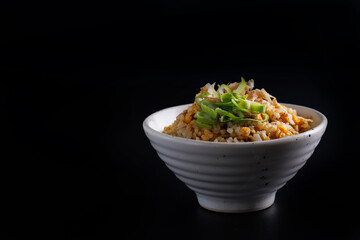 Japanese Garlic Fried Rice white bowl