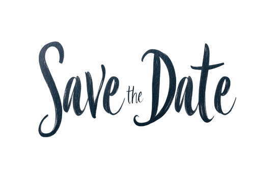 Stylish 'Save the Date' graphic perfect for wedding invitations and event announcements. Elegant design for memorable occasions.