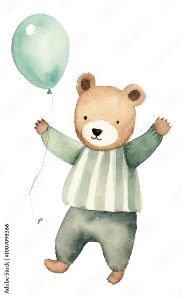 Wall mural png wolf balloon cartoon cute.