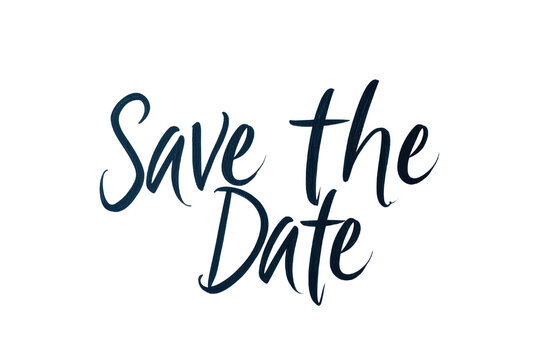 Elegant typography design featuring 'Save the Date' for wedding announcements or special events in a modern style.