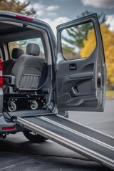 Accessible transportation solution with a ramp for easy entry and exit