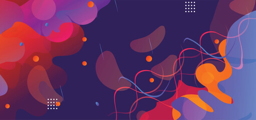 Gradient abstract dynamic shapes background for your design