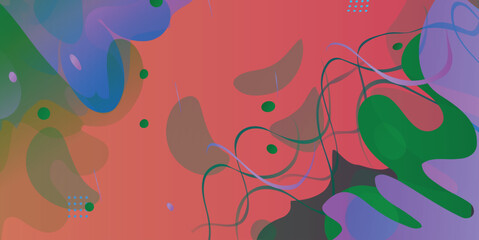 Gradient abstract dynamic shapes background for your design