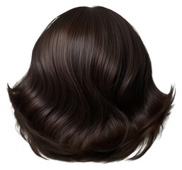 Fototapeta premium PNG Wig adult hair white background.