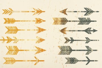 A set of colorful arrows, ideal for use as icons or symbols in various designs