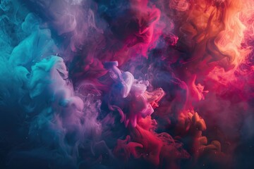 Fototapeta premium A close-up shot of a vibrant, swirling cloud of smoke