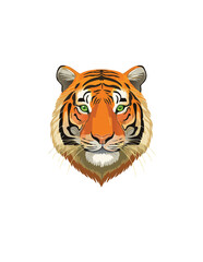 A  high quality vectorize Png  tiger head  Fierce Beauty