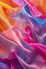 Obraz premium A detailed view of a vibrant textile with intricate patterns and colors