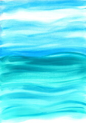 Obraz premium Blue watercolor background, water flow, waves 