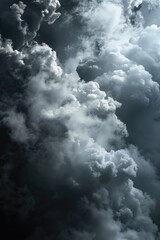 A commercial airliner soaring through a cloudy atmosphere