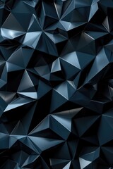 Fototapeta premium A set of black geometric shapes on a dark background, ideal for use in designs and graphics where a bold, monochromatic look is desired